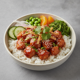 Regular Sweet Sesame Chicken over White Rice