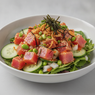 Regular Spicy Ahi over Salad