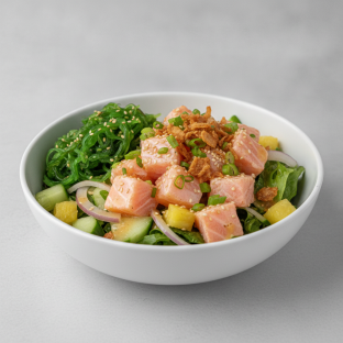 Regular Yuzu Ponzu Salmon over Salad