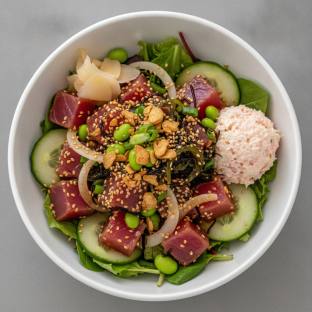 Regular Umami Ahi over Salad