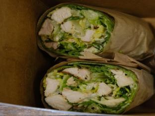 Sandwich Boxed Lunch with Chicken Caesar Wrap, Fruit Cup