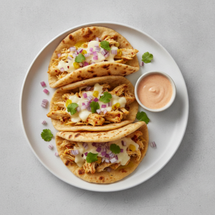 3 Lemon Chili Chicken Naan Tacos 3 Lemon Chili Chicken Naan Tacos