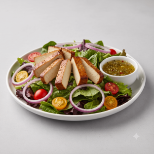 Garden Salad With Smoked Tofu (Vegan)