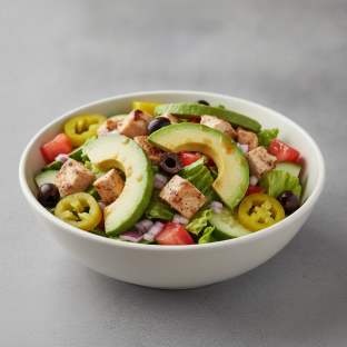 Chicken Salad Bowl (+Avocado) with Mediterranean Vinaigrette Chicken Salad Bowl (+Avocado) with Mediterranean Vinaigrette