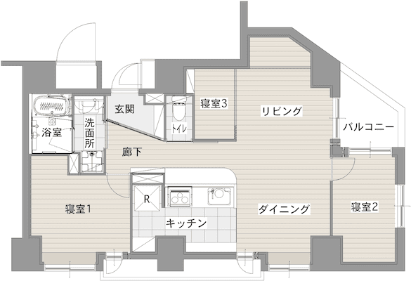 中古マンションのリノベーション後の間取り図
