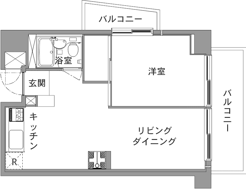 中古マンションのリノベーション前の間取り図