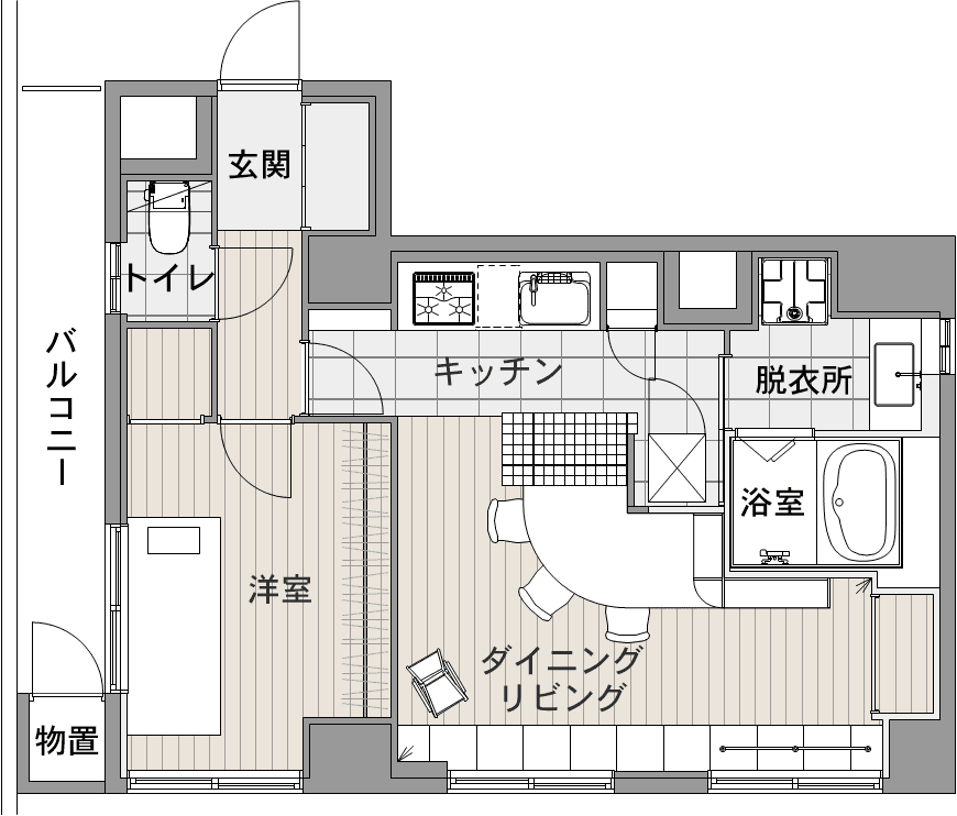 中古マンションのリノベーション後の間取り図