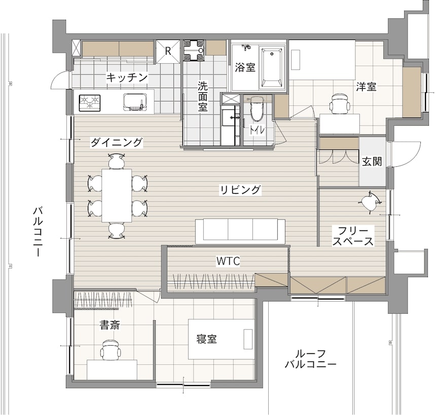 中古マンションのリノベーション後の間取り図