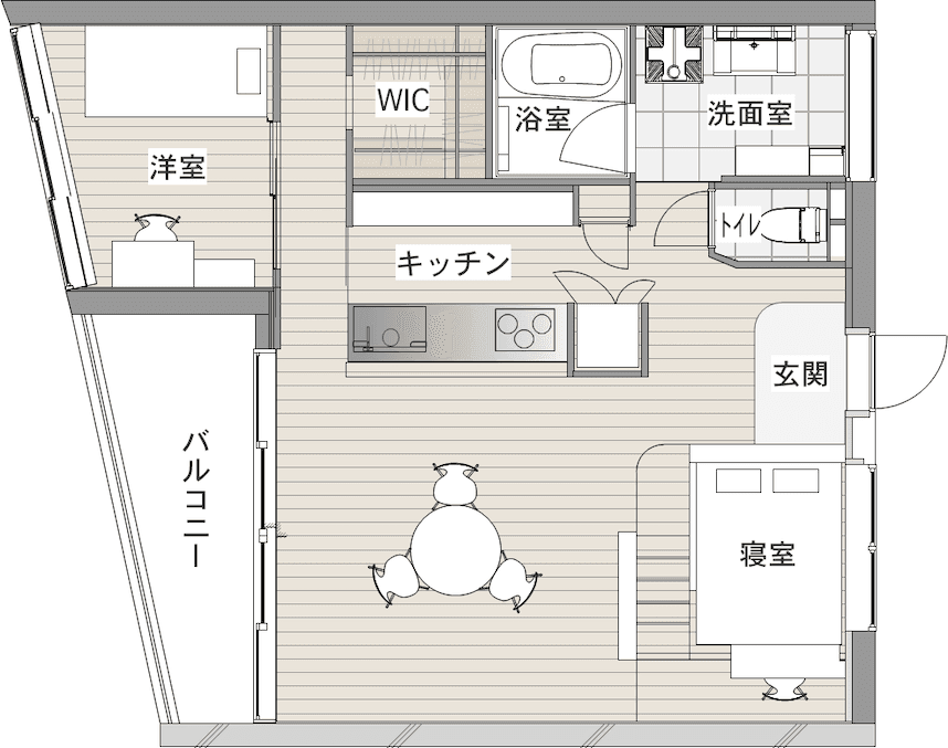 中古マンションのリノベーション後の間取り図