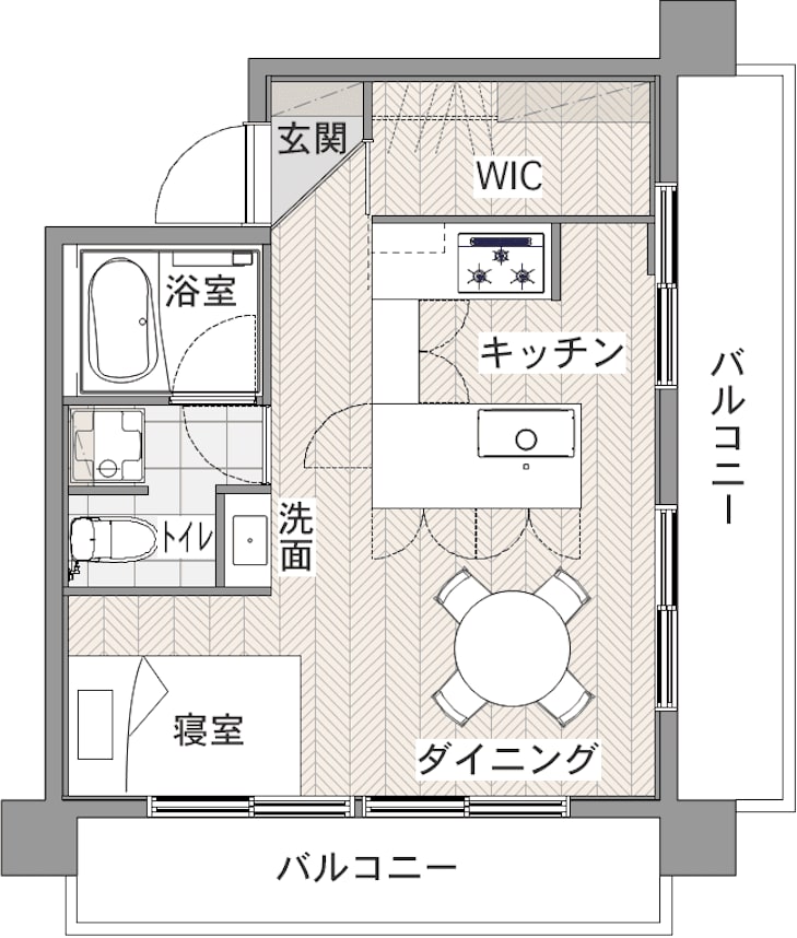 中古マンションのリノベーション後の間取り図