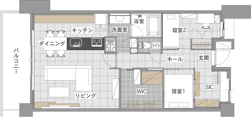 中古マンションのリノベーション後の間取り図