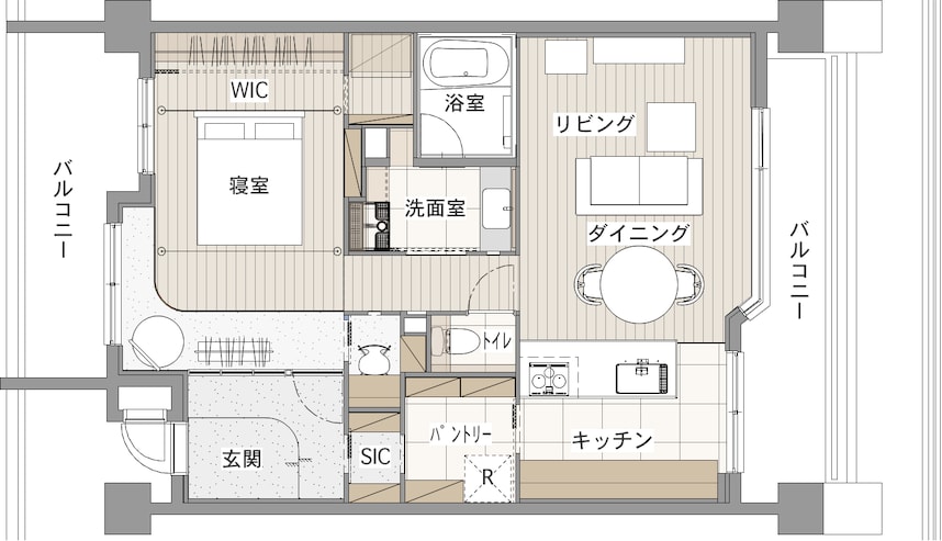 中古マンションのリノベーション後の間取り図