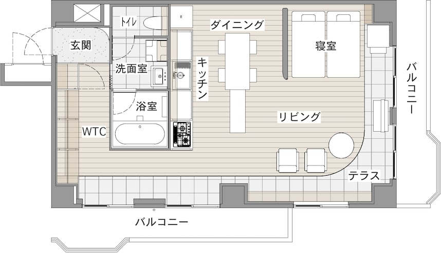 中古マンションのリノベーション後の間取り図