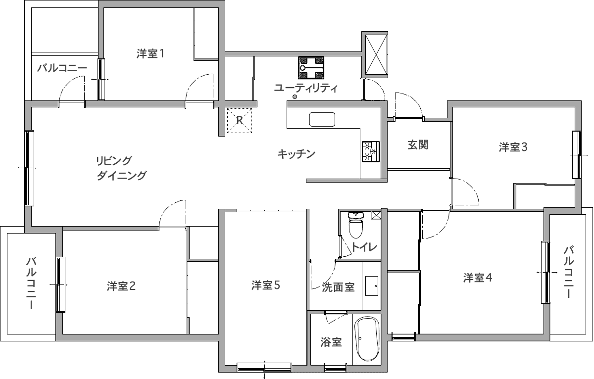 中古マンションのリノベーション後の間取り図