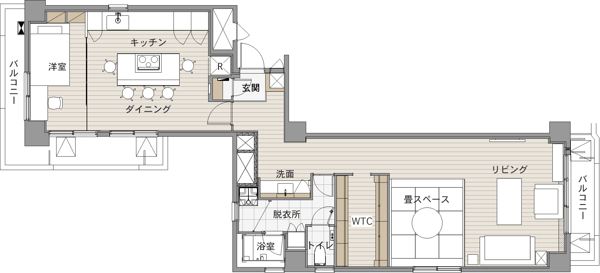 中古マンションのリノベーション後の間取り図