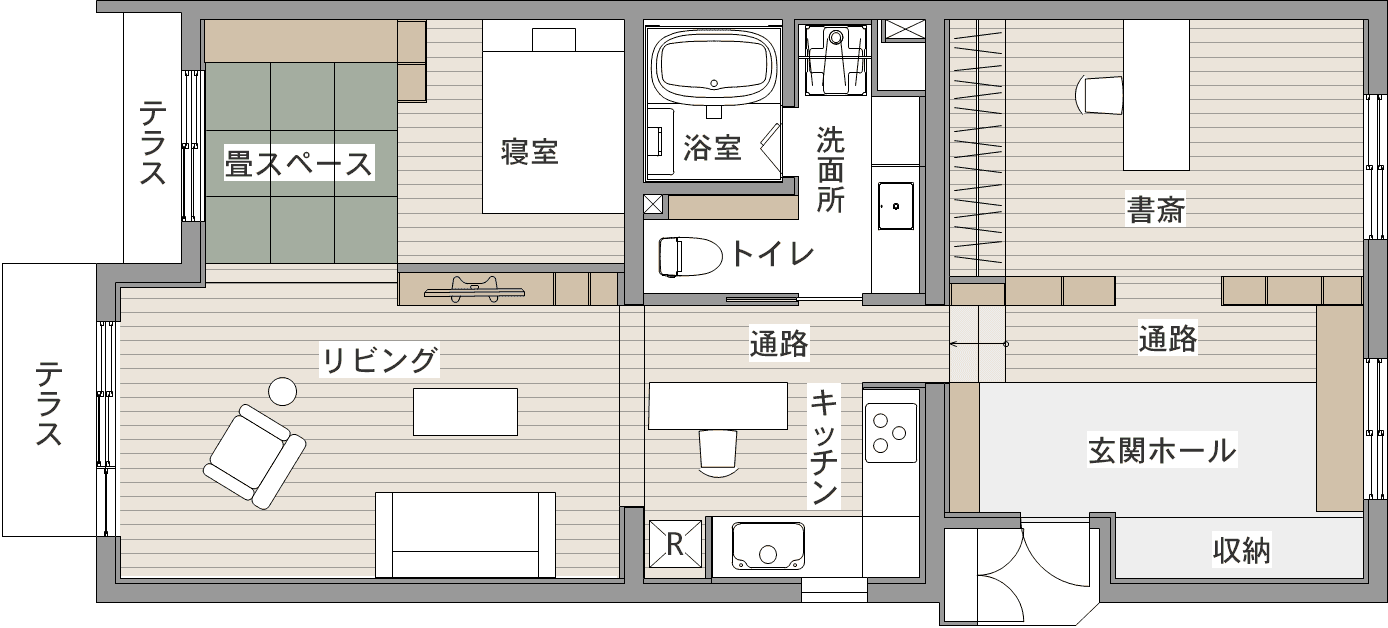 中古マンションのリノベーション後の間取り図