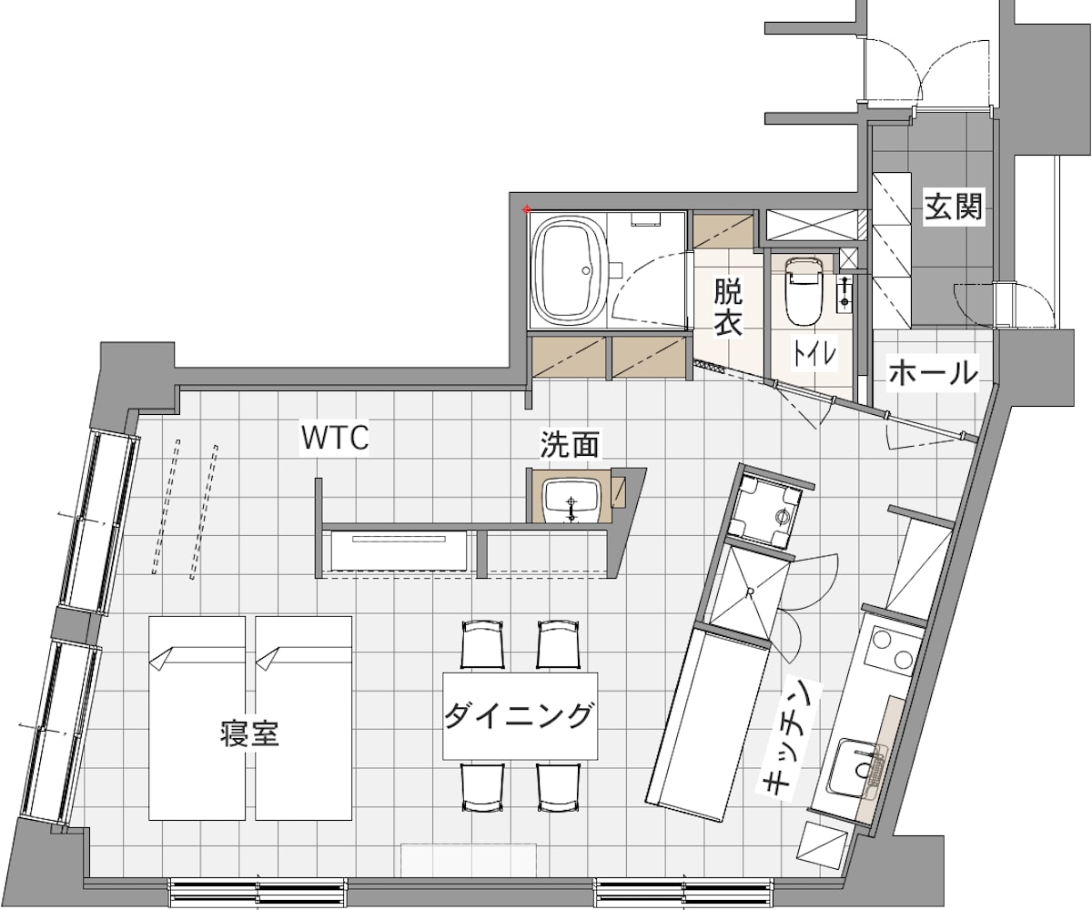 中古マンションのリノベーション後の間取り図