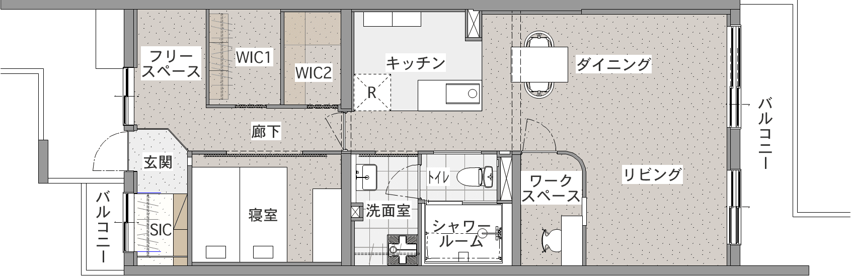 中古マンションのリノベーション後の間取り図