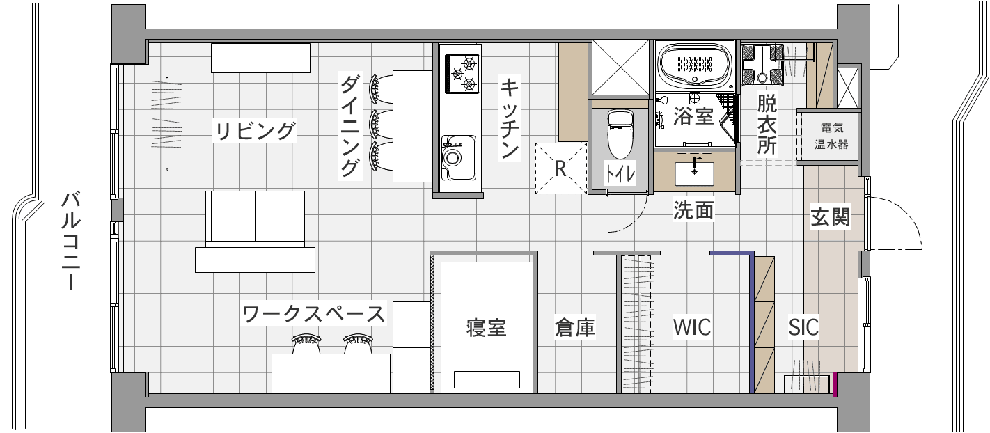中古マンションのリノベーション後の間取り図