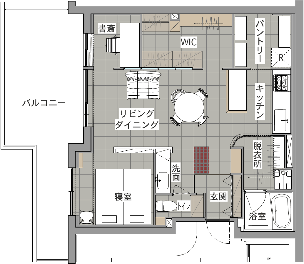 中古マンションのリノベーション後の間取り図