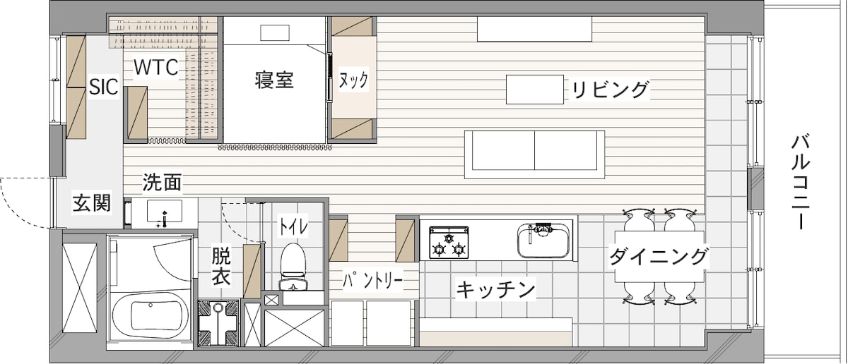 中古マンションのリノベーション後の間取り図