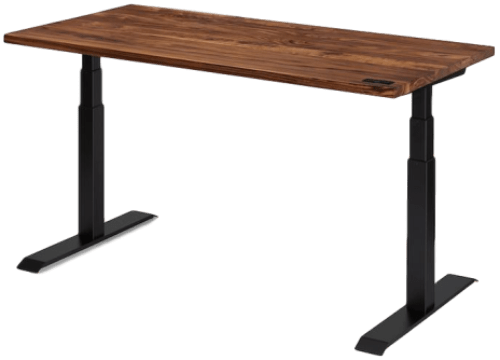 ergonofis-sway-desk-review-walnut-black Sway-Desk-walnut-wood-top-black-frame