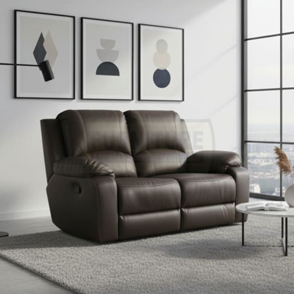 Lyla 2 Seater Recliner – Leather Uppers