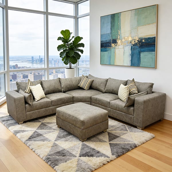 Oscar Corner Suite + Ottoman