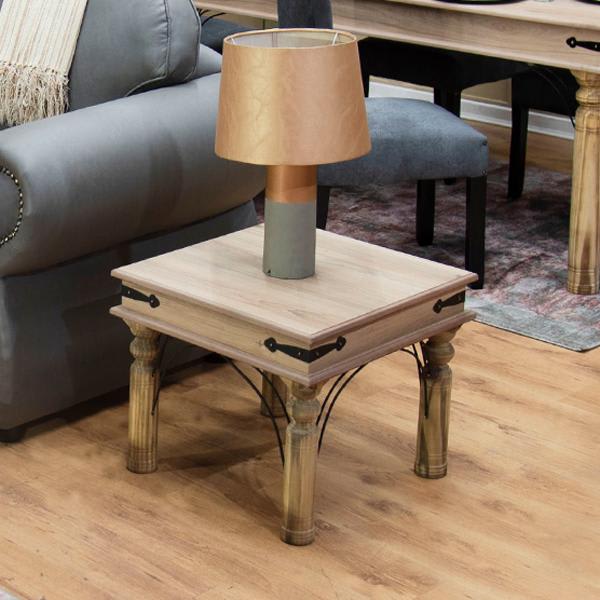 Rustic Side Table Old Oak