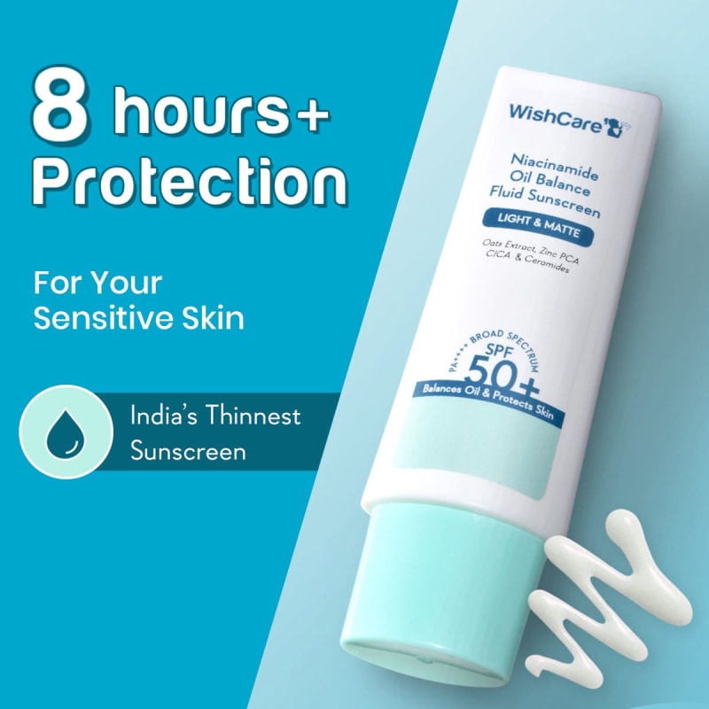 WishCare Niacinamide Oil Balance Fluid Sunscreen Spf 50+ Pa+++