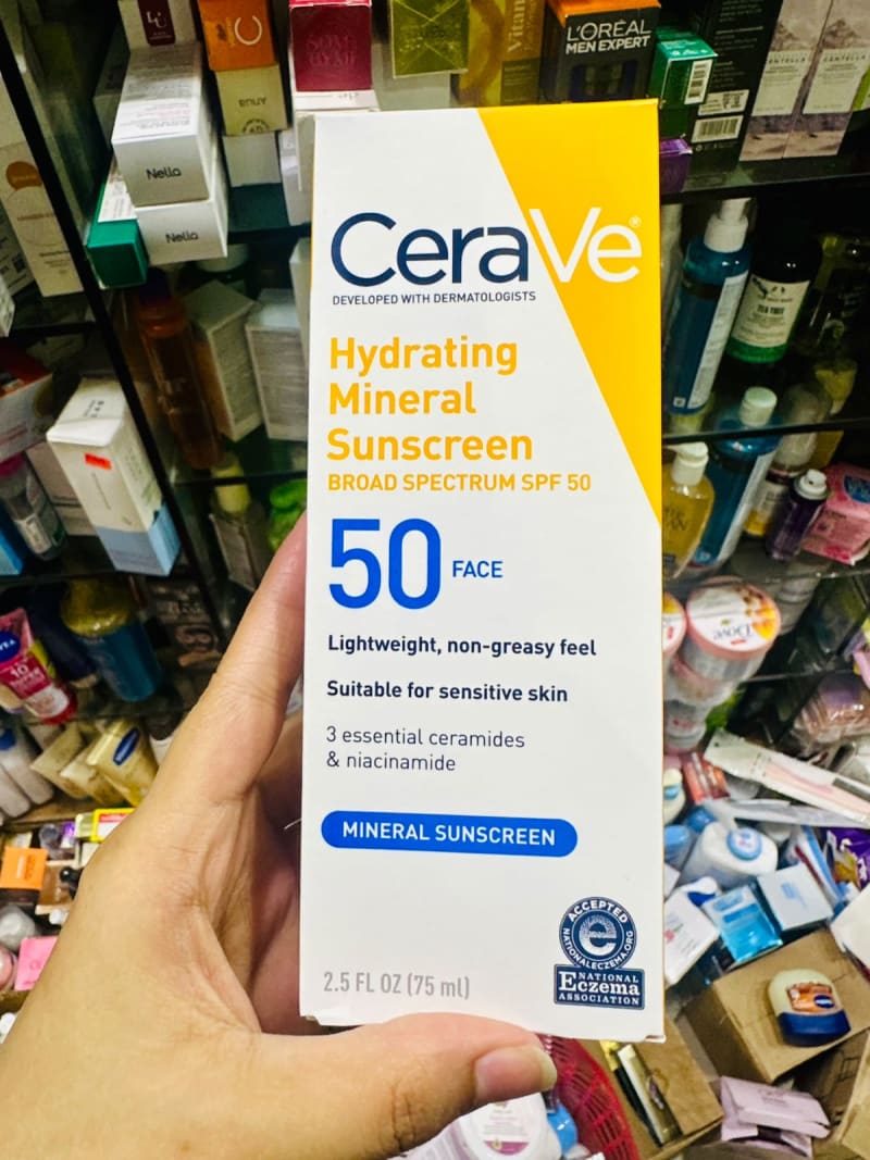 CeraVe Hydrating Mineral Face Sunscreen Broad Spectrum SPF 50