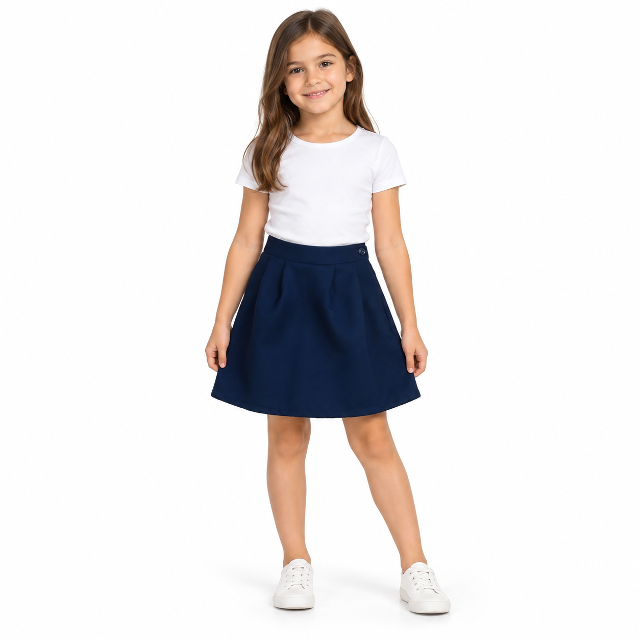 Falda Escolar azul Marino
