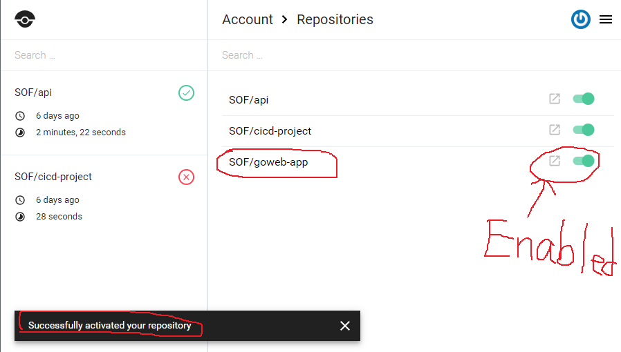 Drone UI: Repositories