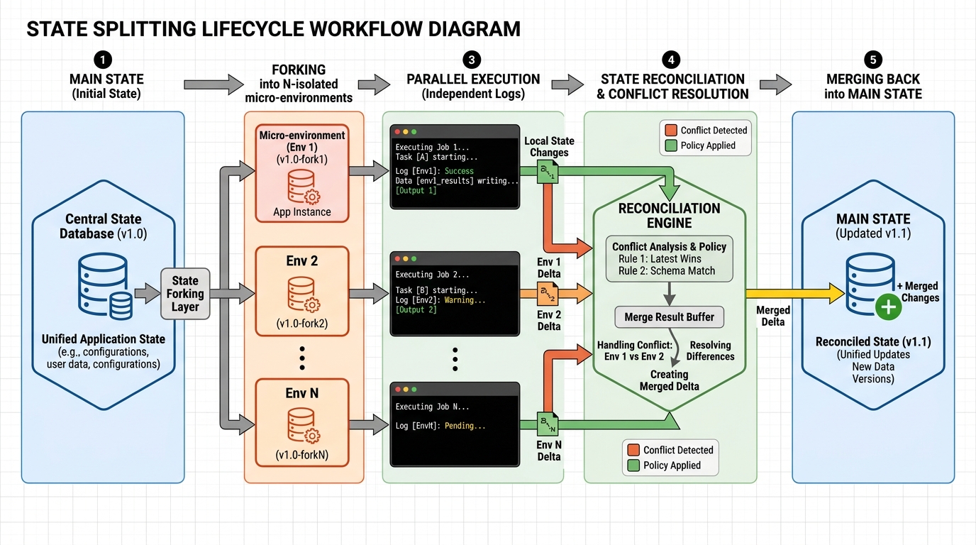 Section Illustration: A detailed technical workflow diagr