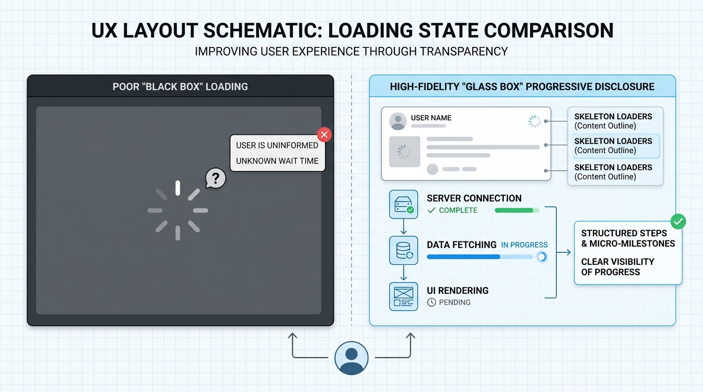 Section Illustration: A detailed UX layout schematic comp