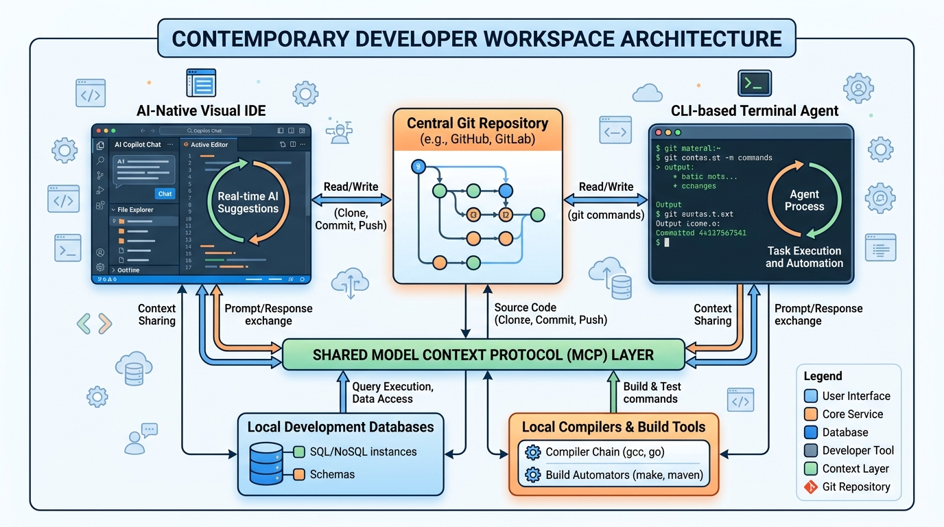 Section Illustration: A detailed technical architecture d