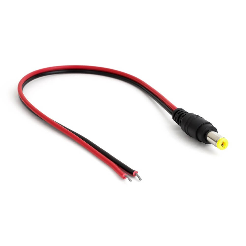 Power Supply Male Connector for Security Cameras CCTV with Cable Power Supply Male Connector for Security Cameras CCTV with Cable