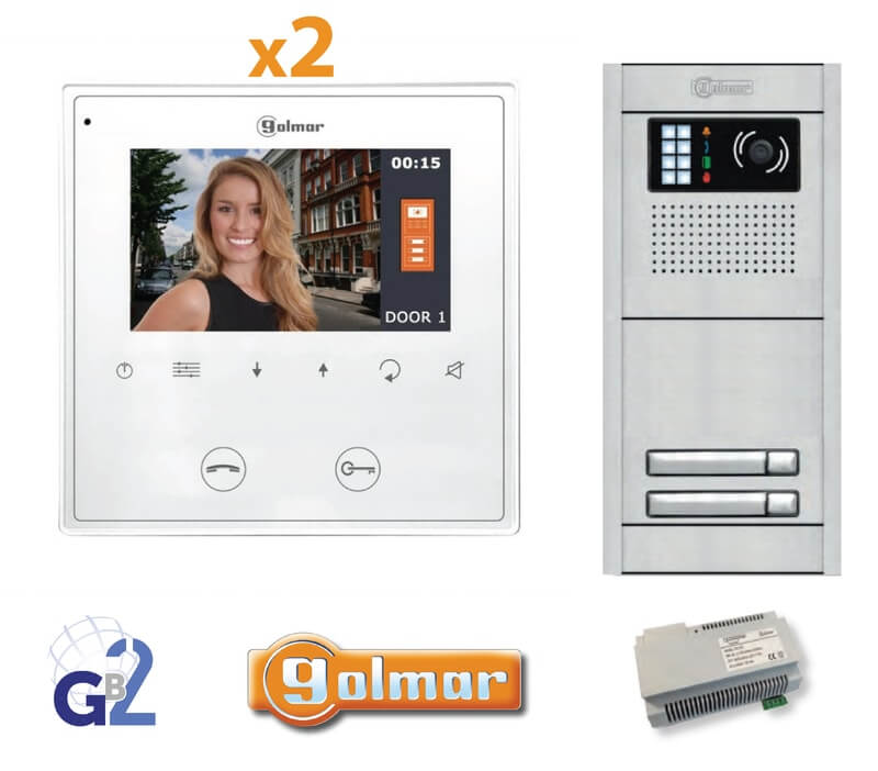 Kit Video Intercom Golmar 2 Appartments Vesta2 Nexa2 GB2 Kit Video Intercom Golmar 2 Appartments Vesta2 Nexa2 GB2