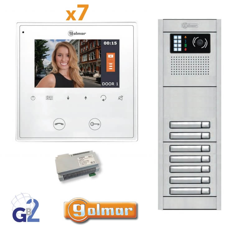 Kit Video Intercom Golmar 7 Appartments Vesta2 Nexa7 GB2 Kit Video Intercom Golmar 7 Appartments Vesta2 Nexa7 GB2