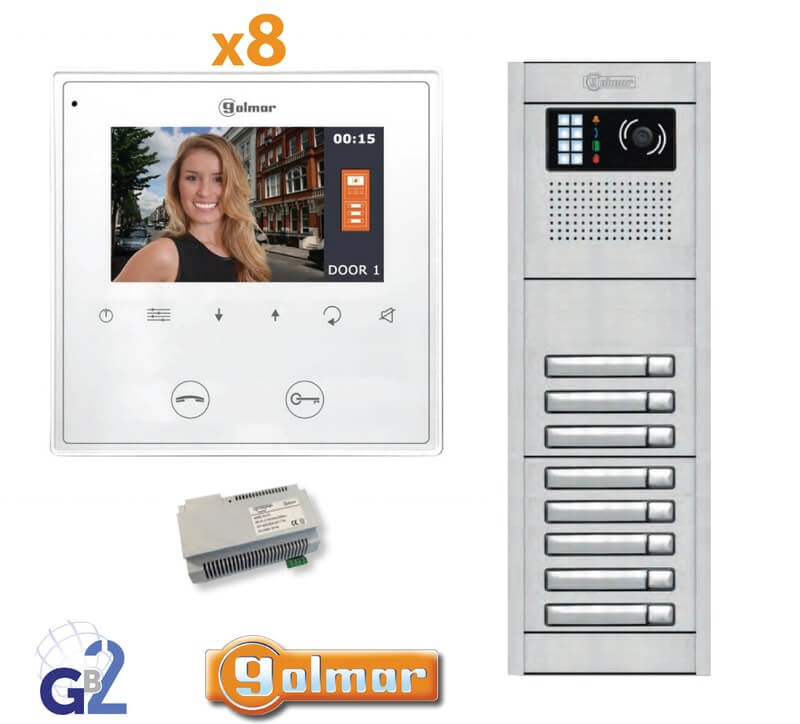 Kit Video Intercom Golmar 8 Appartments Vesta2 Nexa8 GB2 Kit Video Intercom Golmar 8 Appartments Vesta2 Nexa8 GB2