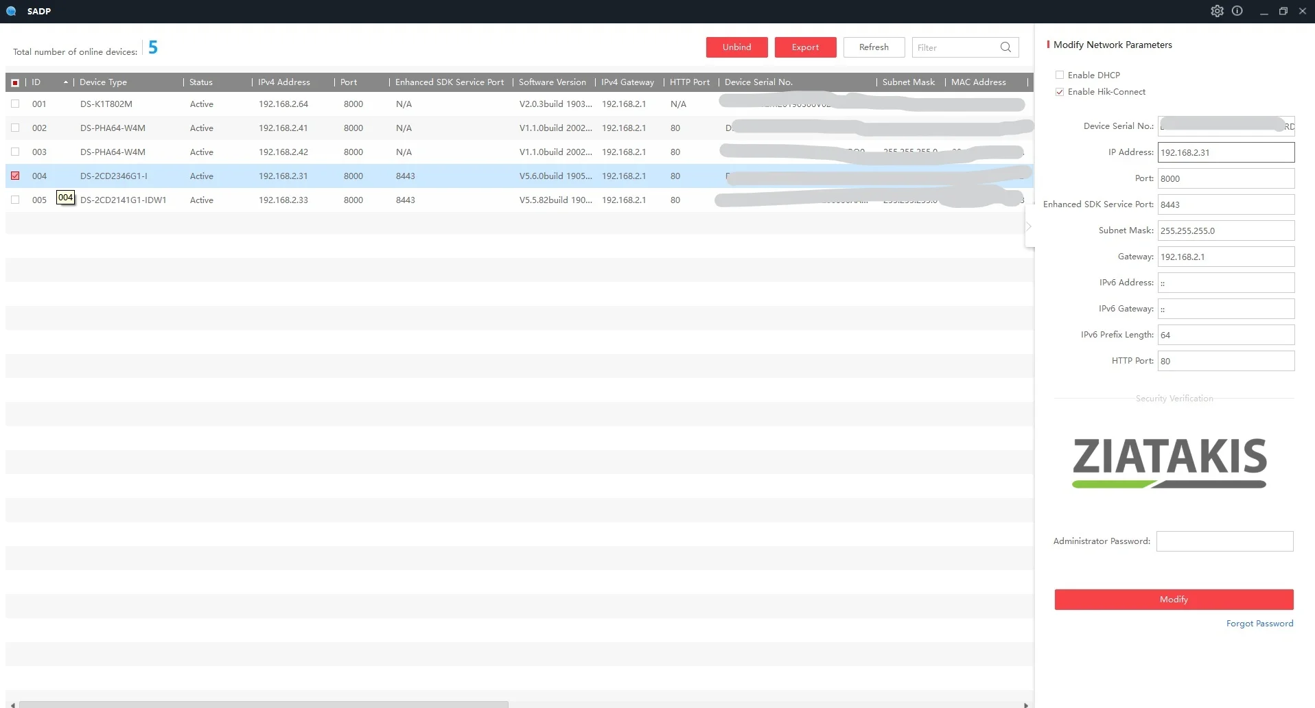 Reset admin Password Hikvision