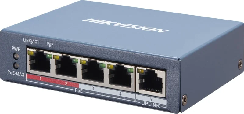 Smart Managed PoE Switch Δικτύου Hikvision DS-3E1105P-EI