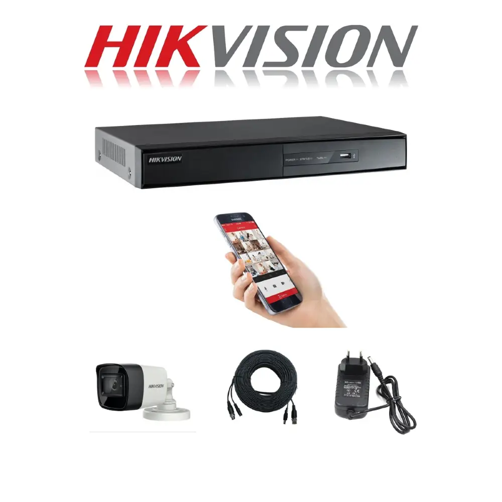 Kit Camera 1080p with DVR Recorder HIKVISION Eco1 Kit Camera 1080p with DVR Recorder HIKVISION Eco1
