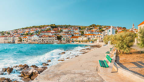 Postria Beach on Brac Island, Croatia