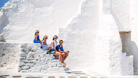 Family vacation in Mykonos, Greece