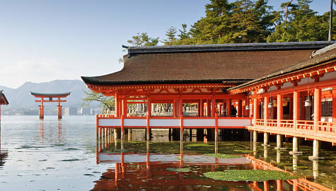 Itsukushima Shrine on the island of Itsukushima, Japan
