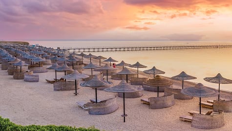 Sunrise at beach in Marsa Alam, Egypt