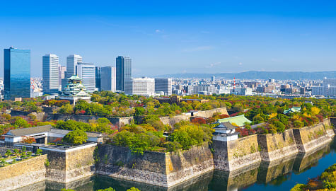 Skyline in Osaka, Japan