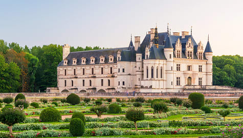 Chateau de Chenonceau in the Loire Valley, France.