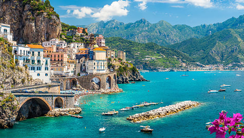 View of Atrani on the Amalfi Coast in the Campania region of south-western Italy.